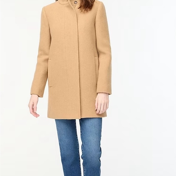 J Crew button neck city coat NWT size 20. hthr acorn color. - Picture 2 of 4